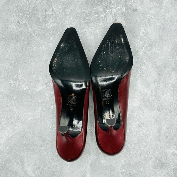 Jean Louis Scherrer Red Pump Heel Size 40 Made in Italy - Picture 7 of 11